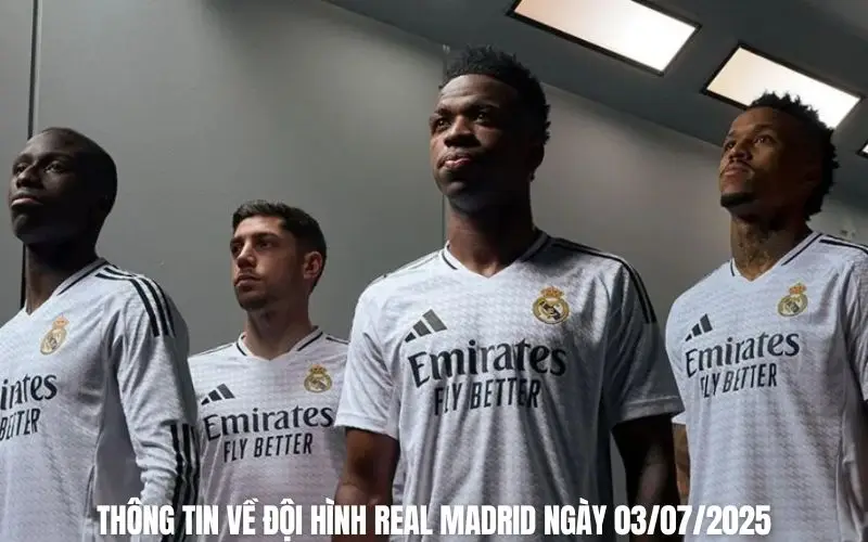 Thông tin về đội hình Real Madrid ngày 07/03/2025